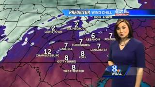 Scattered flurries this morning, wind chills in the teens today