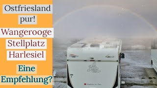 #231  Von Harlesiel nach Wangerooge. Wohnmobilstellplatz im Hafen.