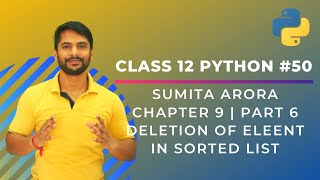 Python Class 12 | Deletion in List | Python Data Structure | Chapter 9 | Part 6 | In Hindi