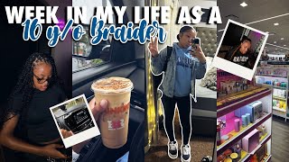 WEEK IN MY LIFE AS A 16 y/o BRAIDER| clients, school, advice, grwm, shopping & more