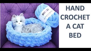 HAND CROCHET A CAT BED