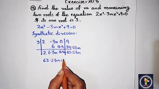 Ex 20.6 Class 10 maths | Find remaining two roots of cubic Equation | Exercise 20.6 Q 3 and 4 Math