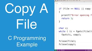 Copy A File | C Programming Example