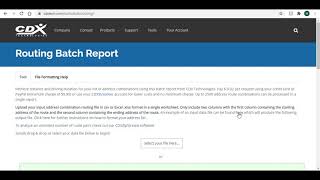 Web Based Bulk Routing and Driving Distance Tool