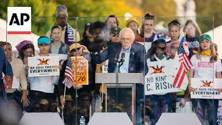 Bernie Sanders attends No Kings protest against Trump in DC