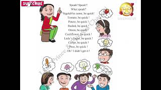 Be Quick | Speak speak! What speak? 1st Std English Poem with Lyrics | English Rhymes | Maharashtra