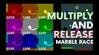 Multiply and Release - 9 Colors - Algodoo Marble Race