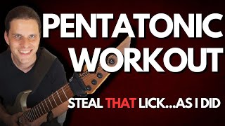 Martin Miller inspired pentatonic lick | guitar play along tutorial lesson