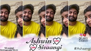 Sivaangi Instagram Story With Ashwineyy | Ashwin In Media Masons Office | Ashaangi | Dejavh Creation