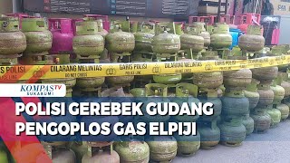 Detik Detik-Polisi Gerebek Gudang Pengoplos Gas Elpiji