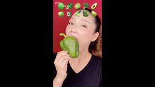 ASMR MUKBANG เสียงกิน|🍏กินตามอีโมจิ🥑กินตามอิโมจิ🥝|•EATING SOUND•SAW ซอว์