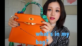 what is in my bag？我的包包里有什么／hermes kelly／爱马仕配货