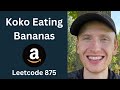 Koko Eating Bananas - Leetcode 875 - Binary Search (Python)