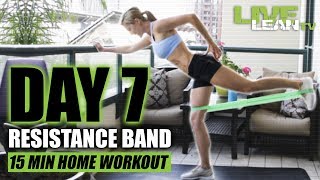 HOME SHRED 3# (STRETCH BAND CIRCUIT WORKOUT) | Live Lean Shred. Ep 07 | LiveLeanTV