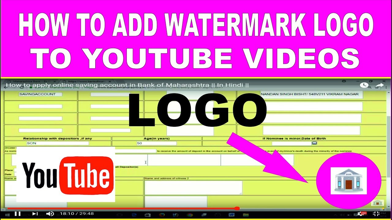 How To Add Watermark Logo To Channel Videos Youtube