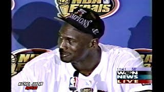 Michael Jordan 1997 NBA Finals Game 6  Press Conference! ''5th Championship''