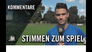 Die Stimmen zum Spiel | Rasensport Uetersen - SC Victoria Hamburg (1. Runde Pokal)