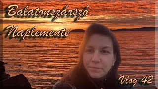 Vlog 042 - Lenyűgöző vörös naplemente🌅 Balatonszárszón - József Attila emlékmű