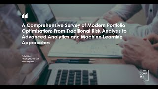 CONF-BPS 2025—A Comprehensive Survey of Modern Portfolio Optimization: From Traditional Risk ...