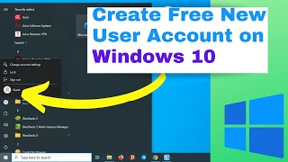 how To Create a New User Account on Windows 10 | Free User Account on Windows