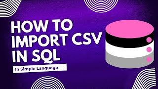 import CSV in SQL | import data in SQL | bring CSV data in SQL #sql #sqldatabase #sqlqueries