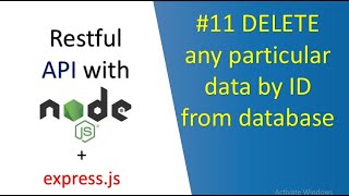 http delete request : rest api using node.js, express.js and mongoDB