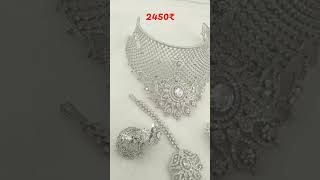 *Exclusive CZ Big Semi Bridal CZ  Choker sets,Metal is BrassStone  *Best Factory rates...2150+✈️*