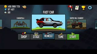 Hill Climb Racing: 228 Metre Jump in the Arena