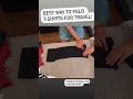 Best way to fold t-shirts for travel