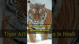Tiger Attitude Quotes In Hindi #shortvideo #viral #motivational #tiger