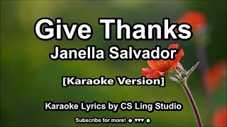 (Karaoke Version) Give Thanks | Janella Salvador | Karaoke Lyrics by CS Ling Studio