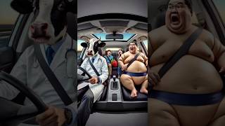 ❤️ Evolution of cow : sumo wrestler driving with cow Meow Milky ✅ #cat #cute #love #shorts