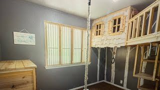 DIY Kid's Indoor Treehouse Bedroom Makeover on a BUDGET ($350)