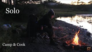 Solo Camping And Cooking On A Fire