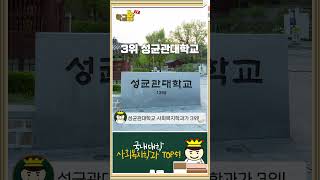 국내대학 사회복지학과 TOP5