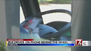 Video catches NC bus driver texting while driving