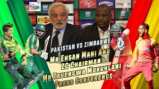 PCB Chairman Mr Ehsan Mani And ZC Chairman Mr Tavengwa Mukuhlani Press Conference | PCB | MD2T