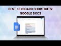 Google Docs - 10 Keyboard Shortcuts You MUST Know !