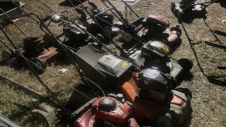 I picked up 8 lawn mowers for scrap or resale