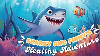 🦈🐟 Sharky & Finny’s Healthy Adventure – A Splash of Good Habits! 🍎💪🌊