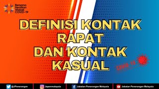 Perbezaan Kontak Rapat dan Kontak Kasual