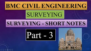 BMC Civil Engineering | survey | BMC survey Short notes | PART 3