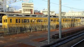 【横川駅】105系濃黄色　到着・発車　【HD】2013.10.26