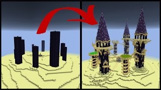 How to Make a Minecraft Obsidian Pillar End City!