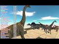 animal vs. dinosaur speed race. swirl course from outside to inside animal revolt battle simulator