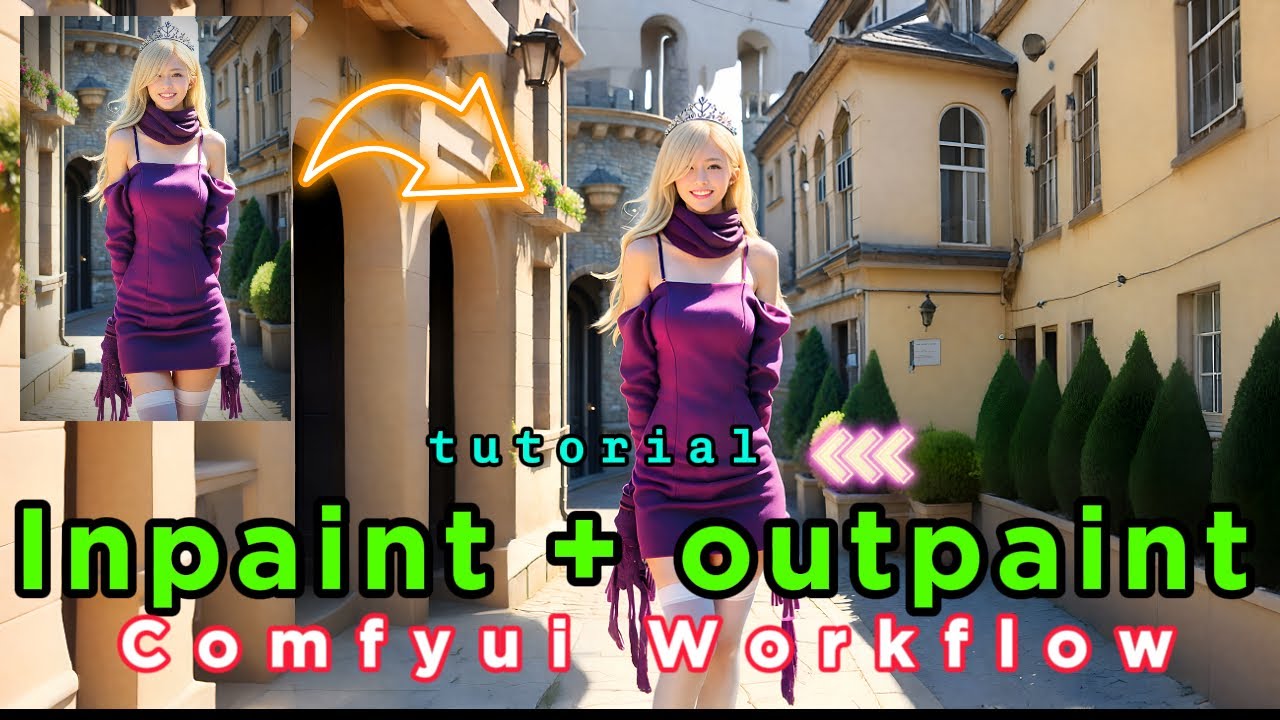 Inpaint And Outpaint Step By Step Comfyui Workflow Tutorial Youtube