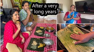 வாழையிலை சாப்பாடு on Tamil NewYear in America with Amma / Day in my life /Family Traveler VLOGS 2022