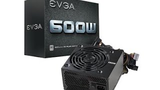 EVGA 600W 80+ ATX Power Supply Unbox and Review