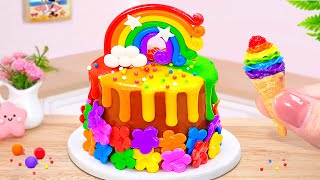 Beautiful Rainbow Blossom Flowers Cake 💐🌈 How To Make Miniature Rainbow Cake 💖 The Cake Corner