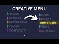 Css Creative Menu Hover Text Animation Effects | Amazing Animation Text Using Html & Css